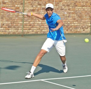 Fourth seed Jd Malan of Western Province on Wednesday at the Gauteng North Junior ITF. Malan beat fifth seed Calvin Jordaan also of South Africa 6-3 5-7 6-3 in the quarterfinals of the Gauteng North Junior ITF being played at the Groenkloof Tennis Stadium in Pretoria.