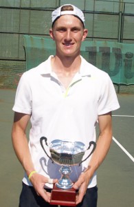  Kris002: Fourth seed Kris Van Wyk of the Western Province, winner of the boys singles Wanderers Junior ITF 2014. Van Wyk beat unseeded Philip Franken of Boland 6-4 6-3 to take the title on Friday.