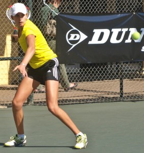 Unseeded Margo Landmann of Free State upset third seed Casandra Metzer of Gauteng East 6-2 7-6 (4) in the semi-finals in the girls under 16 of the Dunlop Classic in Ellis Park on Friday.