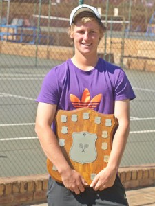 Second seed Francois Kellerman of South Africa, winner of the boys singles Gauteng North Junior ITF. Kellerman upset top seed Brandon Laubser also of South Africa 6-4 1-6 6-2 to take the title on Friday.