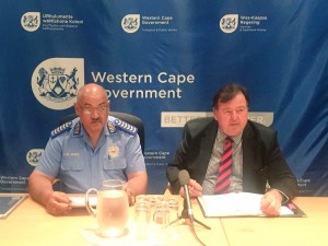 Minister Grant and Chief Africa at the Press Briefing