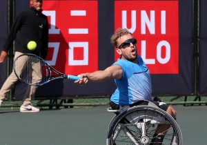 World number one Dylan Alcott will be chasing double glory in South Africa after he stunned local favourite Lucas Sithole 6-0 6-2 in the quads semi-final of the SA Open at Ellis Park Tennis Stadium in Johannesburg on Friday.