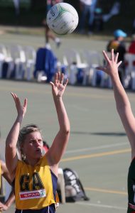Maryka Holtzhausen of Free State in action against North West during day 4 of the 2016 Spar National Netball Championships at Hoy Park Sports Complex on August 11, 2016 in Durban, South Africa.