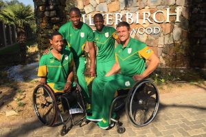 From L-R: Lucas Sithole (World number 3 quad player), Evans Maripa (World number 17 men’s player, Kgothatso Montjane (World number 9 women’s player) and Leon Els (World number 35 men’s player).
