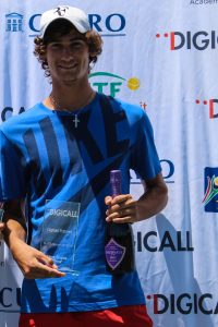  Second seed South African Lloyd Harris defended his men's singles title of the Digicall Futures 2 international tennis tournament played at Stellenbosch. Harris beat top-seed Jordi Samper-Montana of Spain 6-0 6-1.  